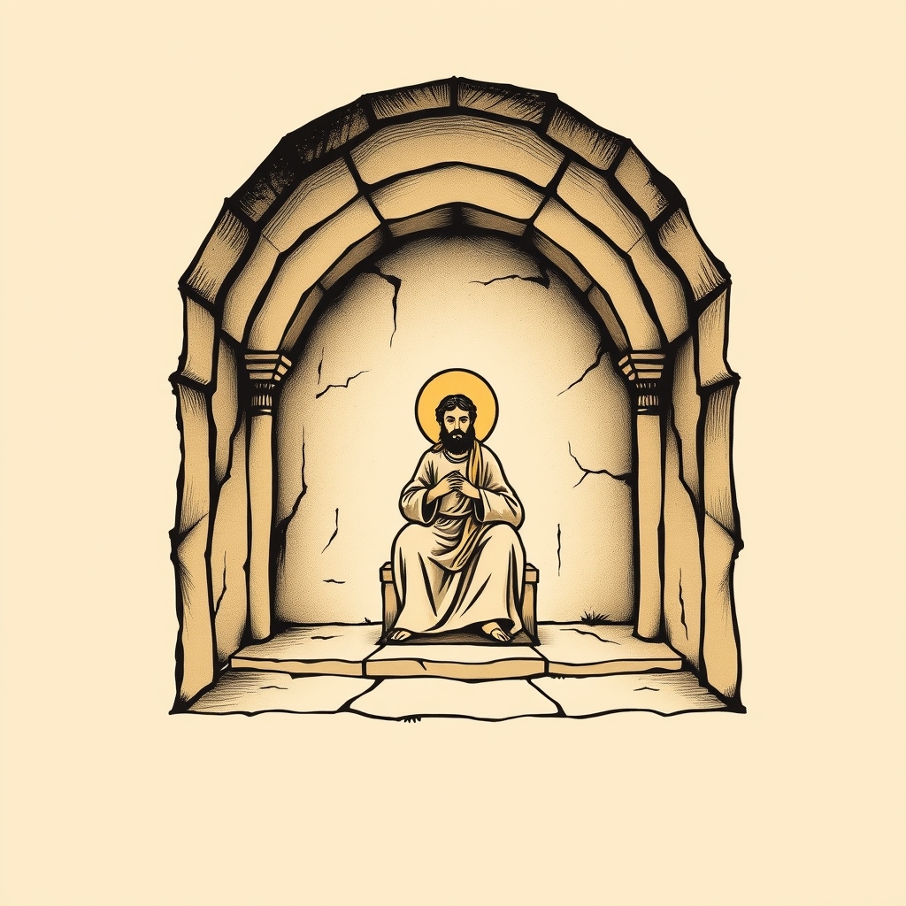 ancient paintings in his crypt