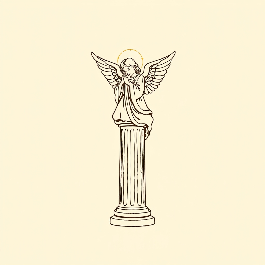 ange sur une colonne