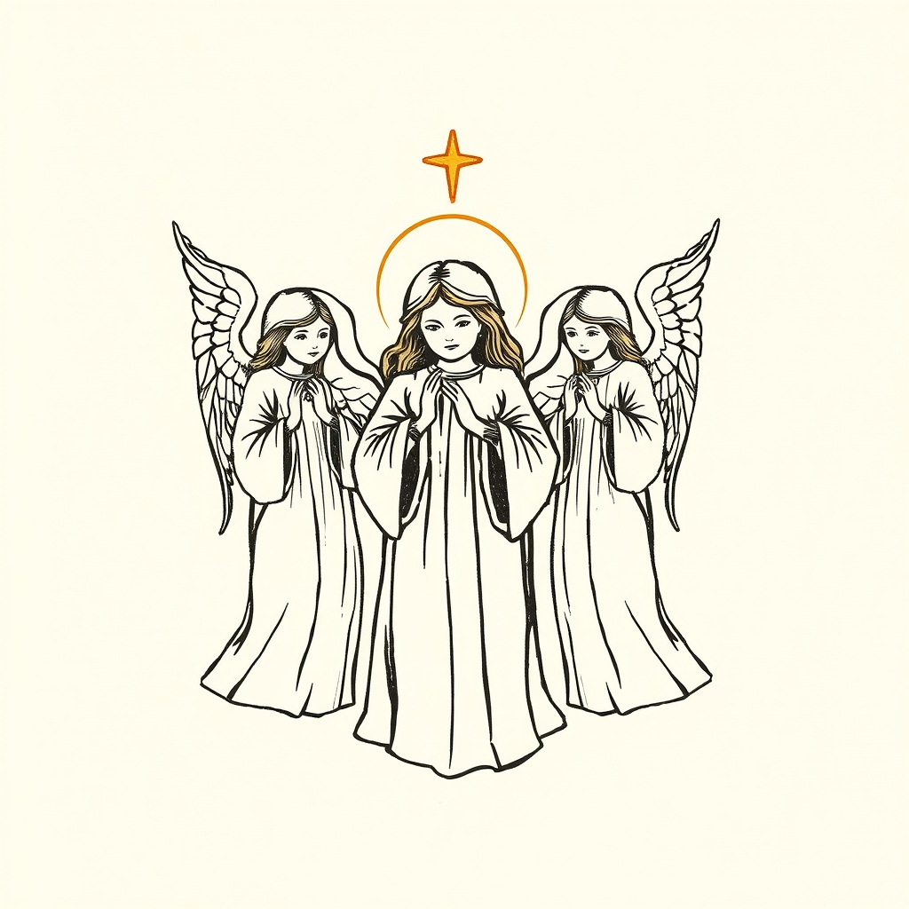 angels assisting at Mass