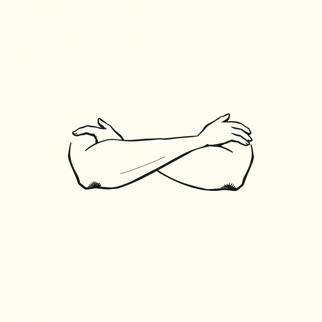 arms crossed over chest