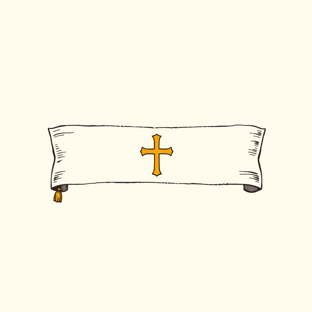bannière marquée d'une croix
