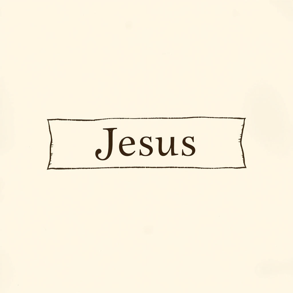bannière avec le nom de Jésus