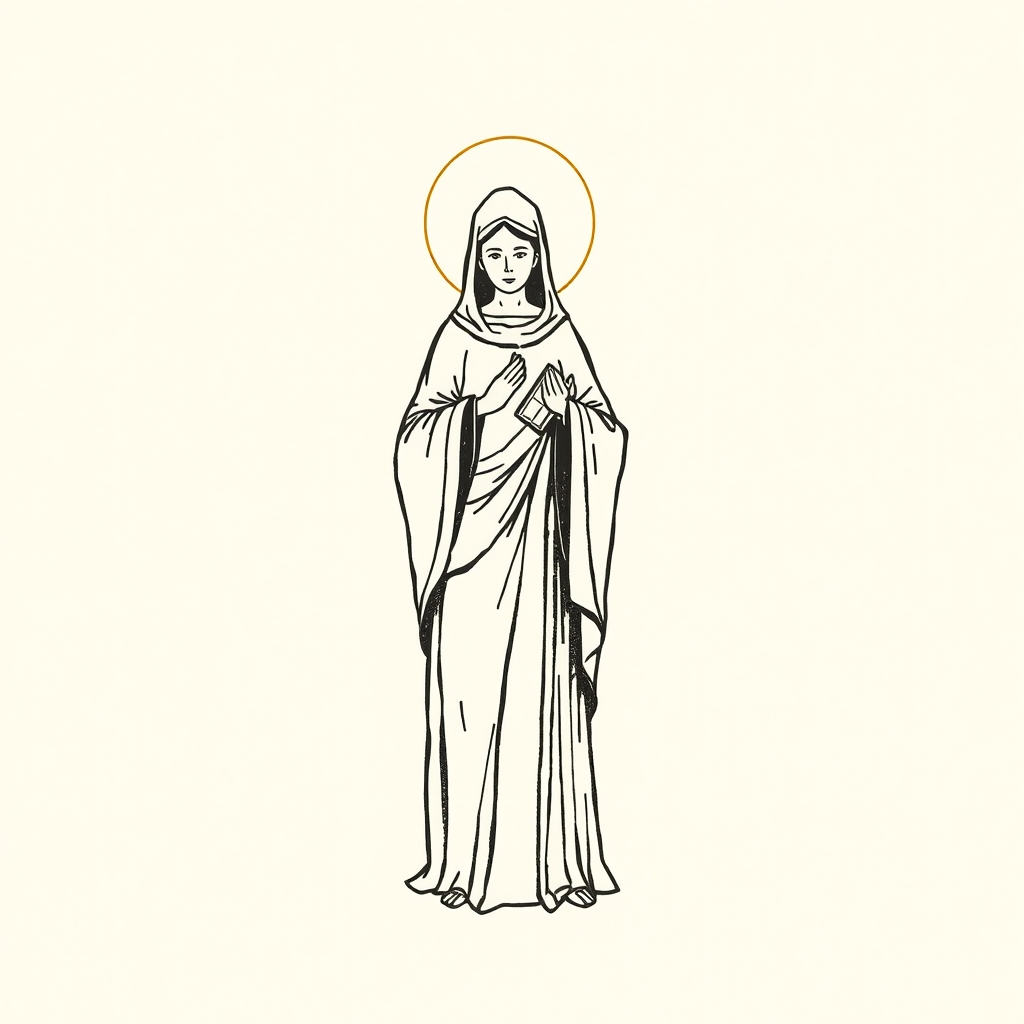 baptizing Saint Odile