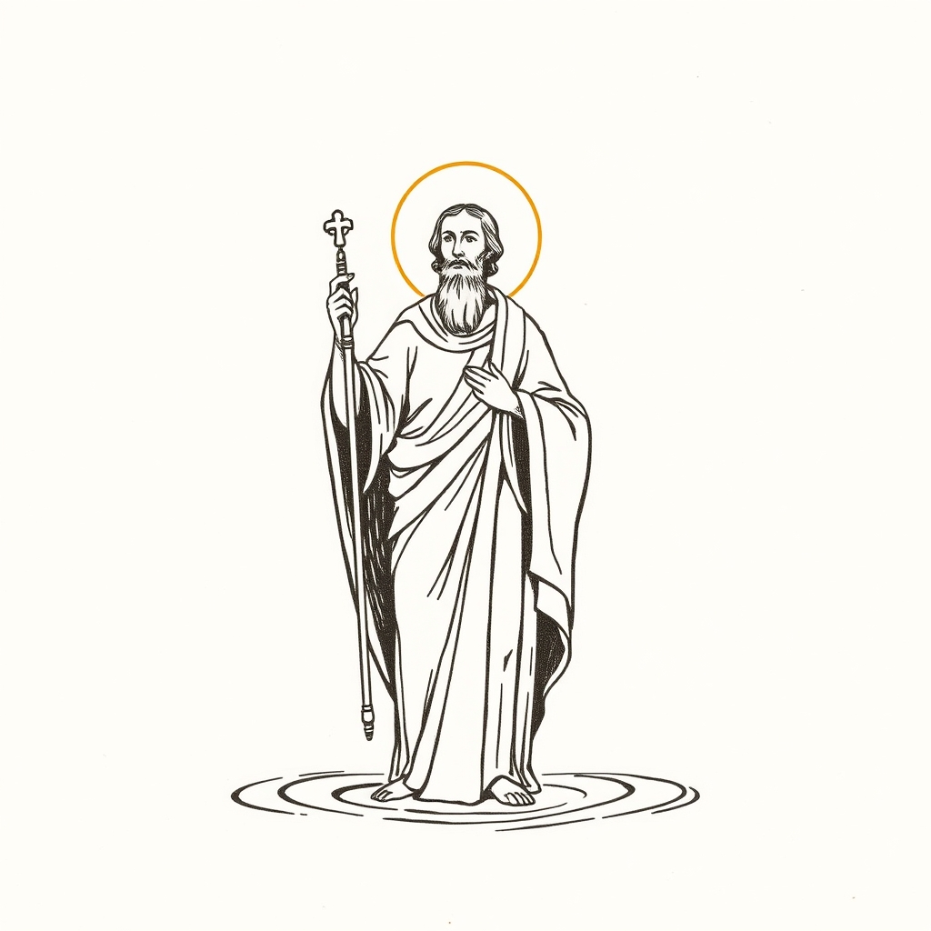 mentre battezza san Uthon