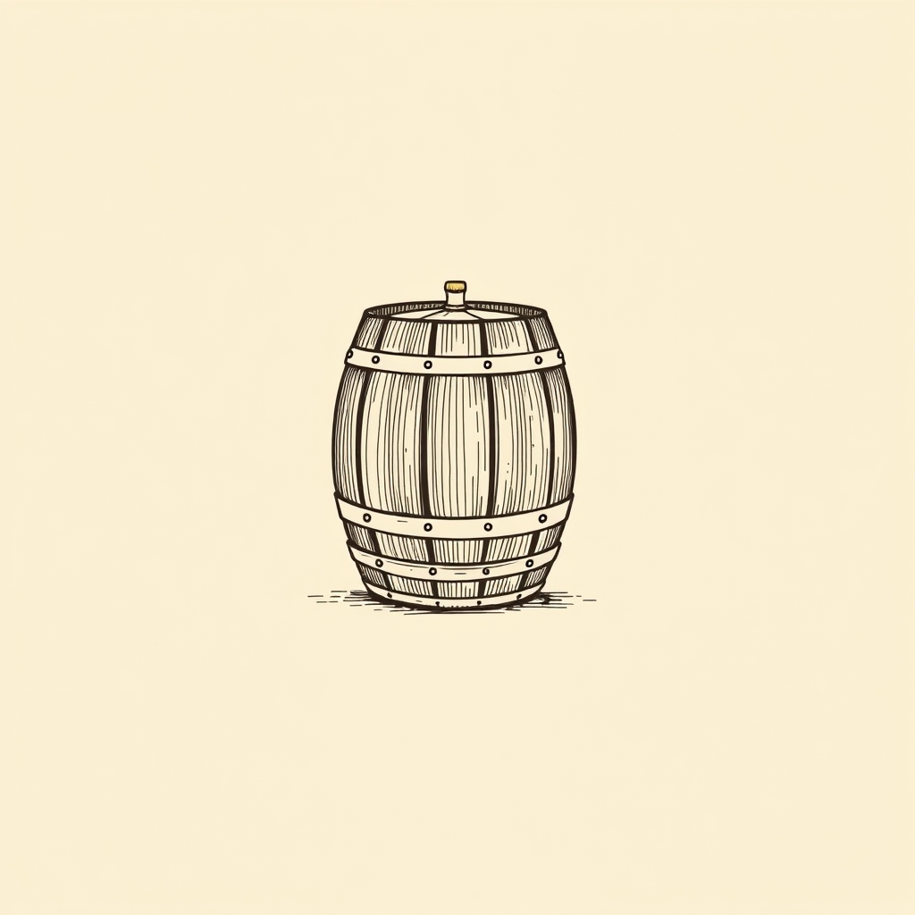 mentre benedice una botte di vino
