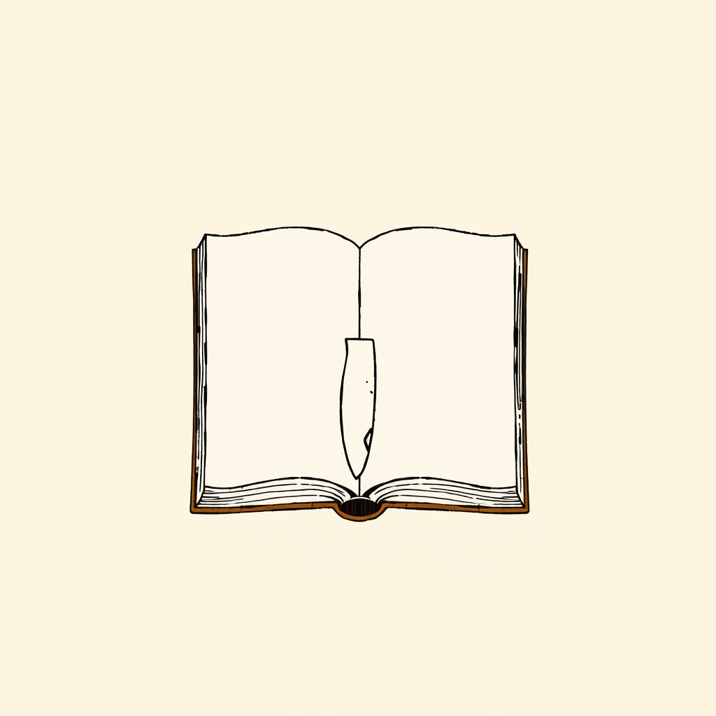 livre avec un couteau ouvert