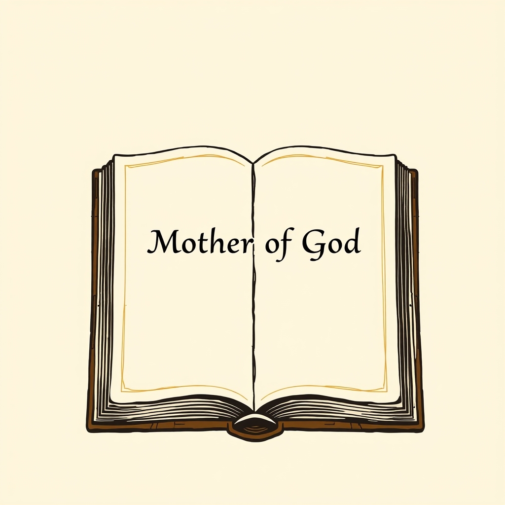 libro con la inscripción 'Madre de Dios'