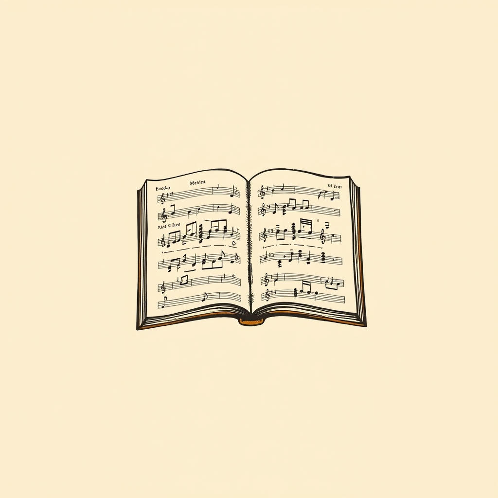 book with musical notes