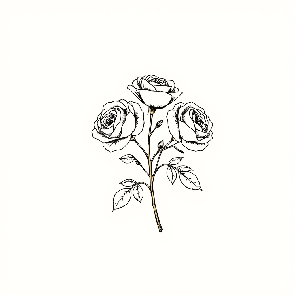 branche de roses