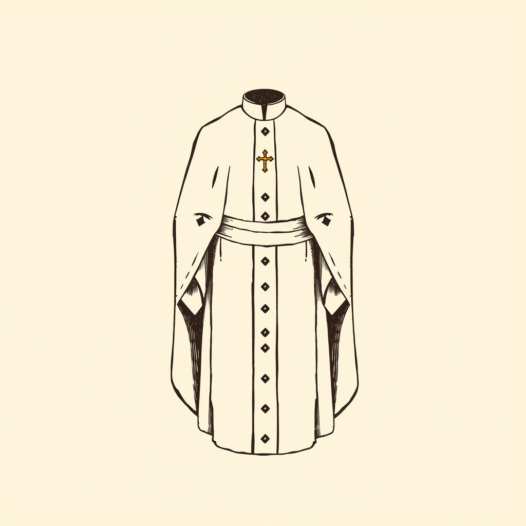 vêtements de cardinal (souvent représenté ainsi)