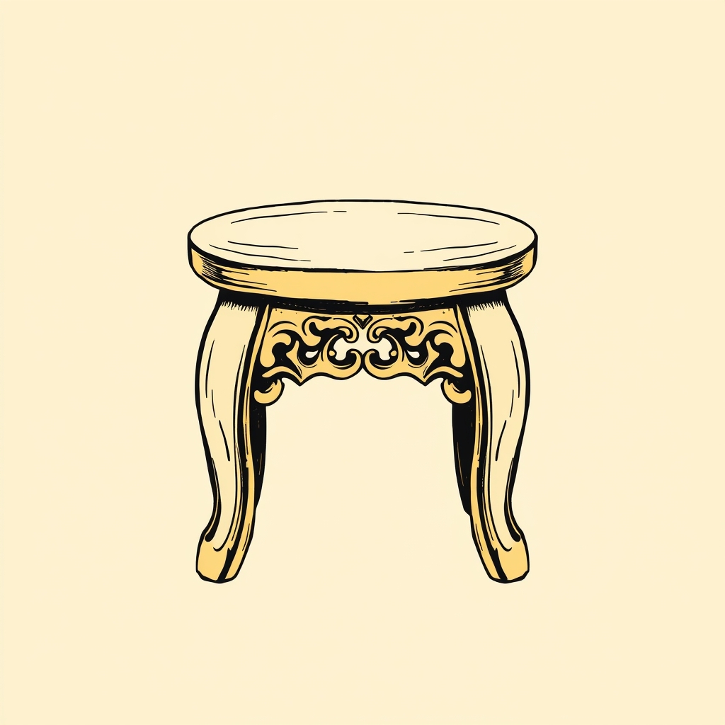 sellette de bois travaillée