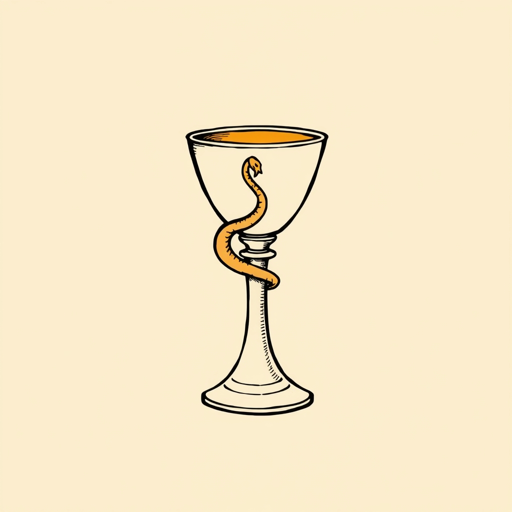 calice avec un serpent