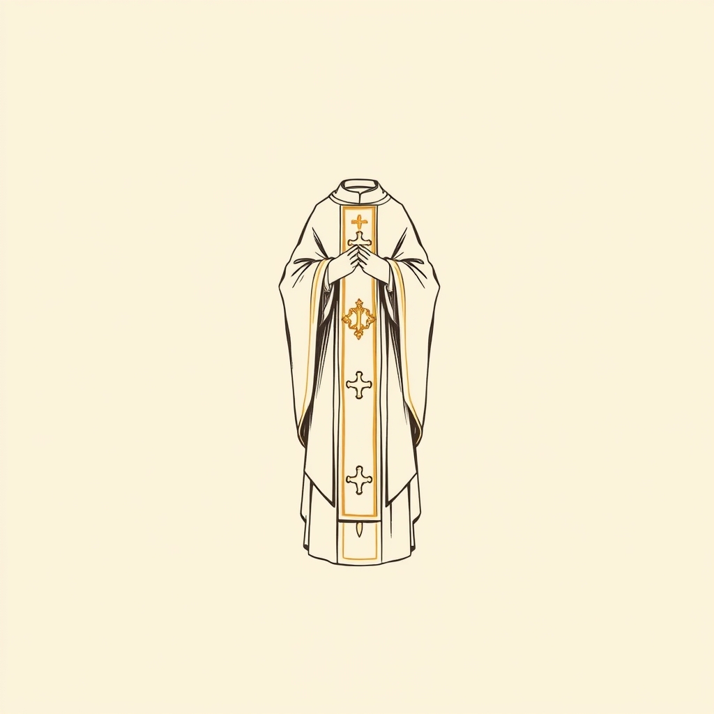 chasuble received from the Virgin
