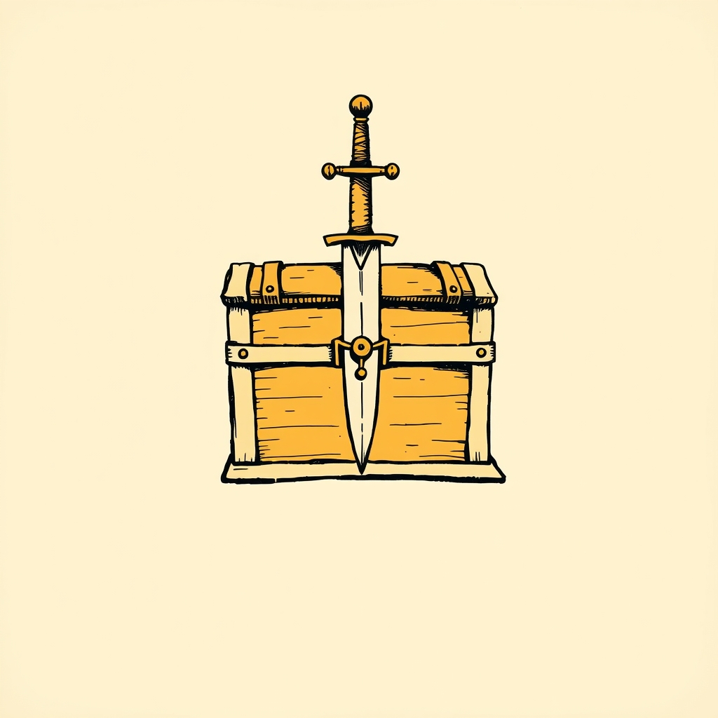 poitrine percée d'un glaive