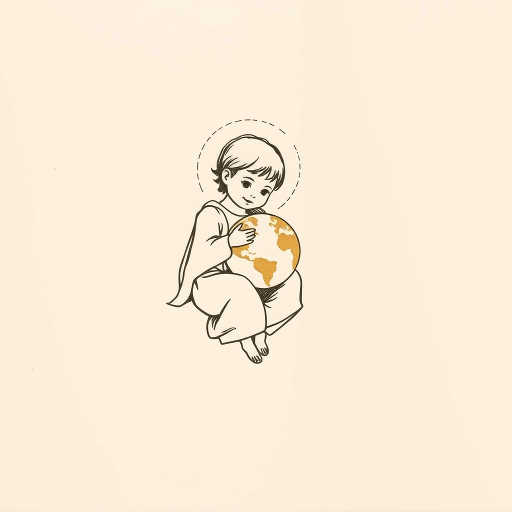 Child Jesus with globe