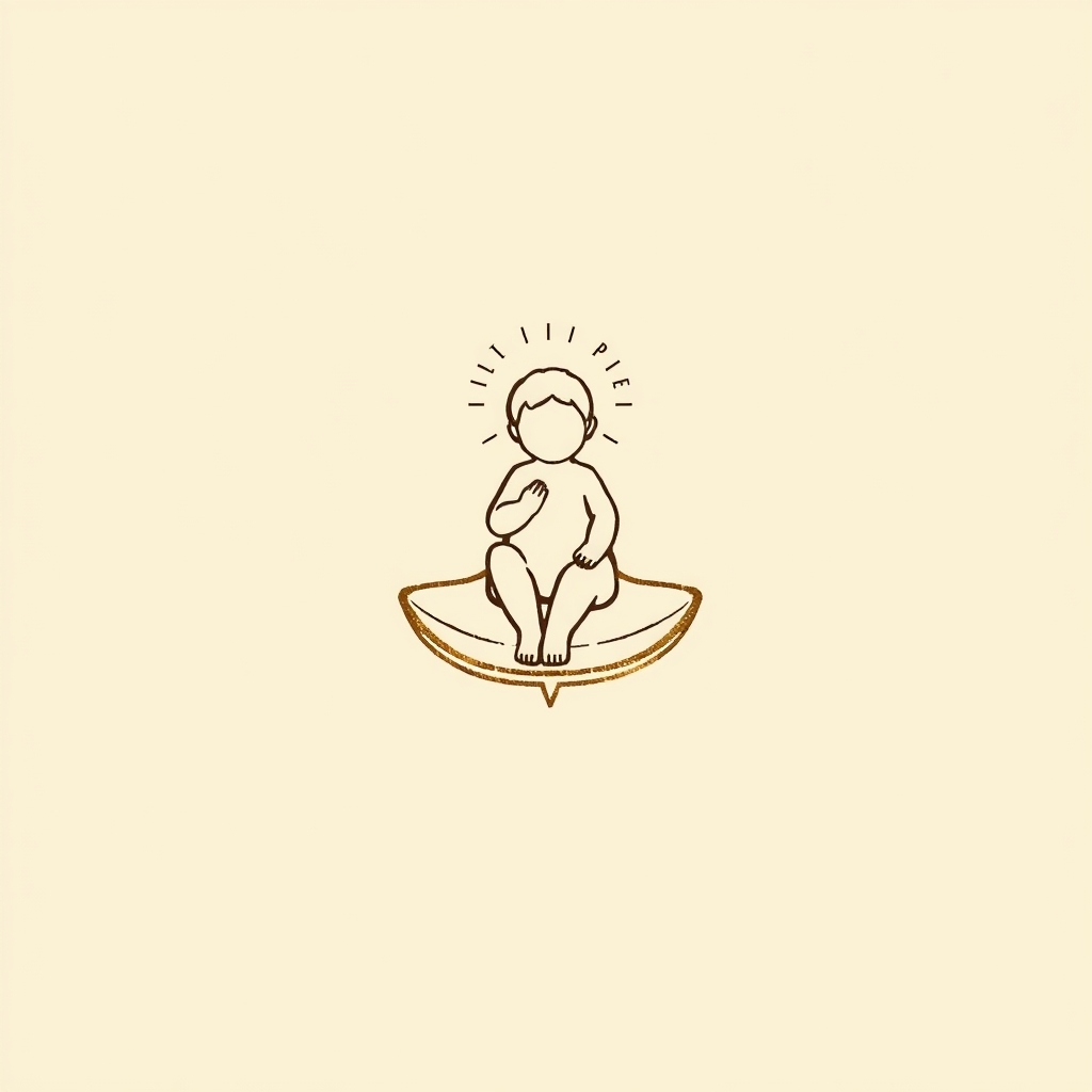 enfant assis à ses pieds