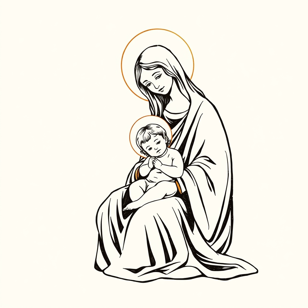 Enfant-Dieu sur les genoux