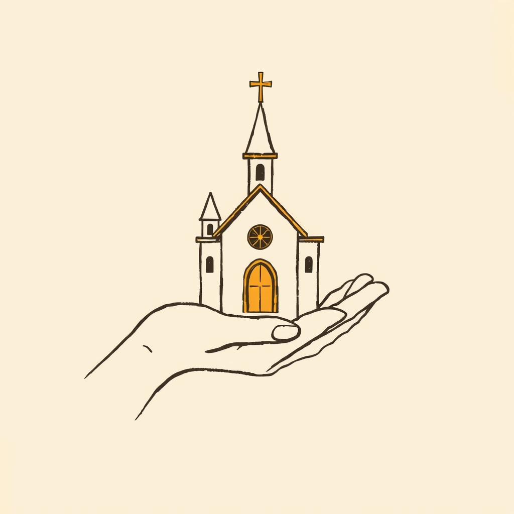 chiesa sulla mano