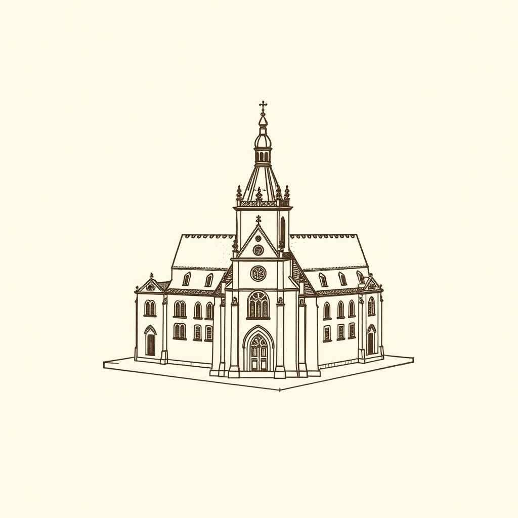 maquette d'église (cathédrale de Bamberg ou monastère de Kauffungen)