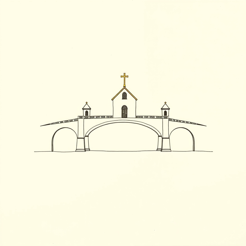 pianta di chiesa o ponte