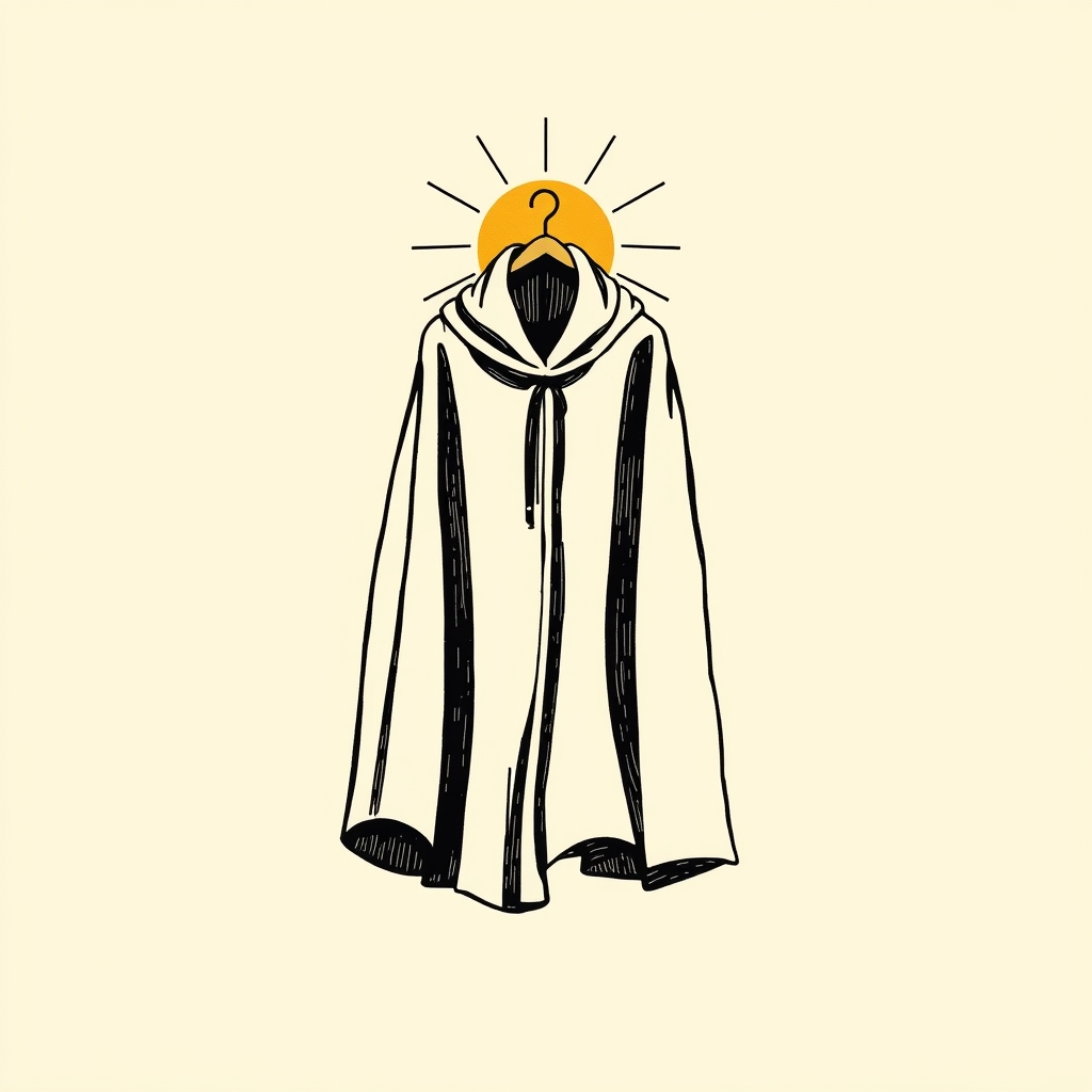manteau suspendu à un rayon de soleil