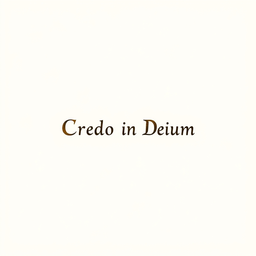 inscription Credo in Deum sur le sol