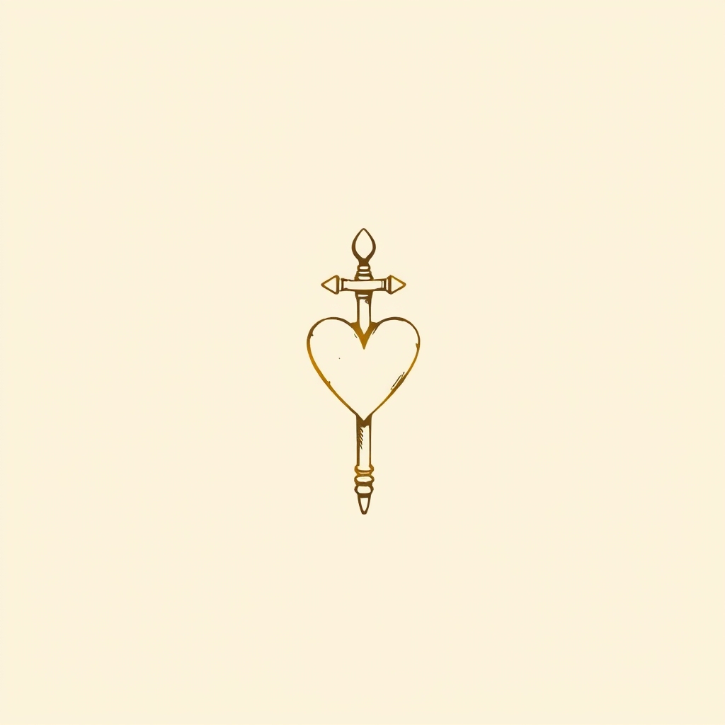 crosier and heart