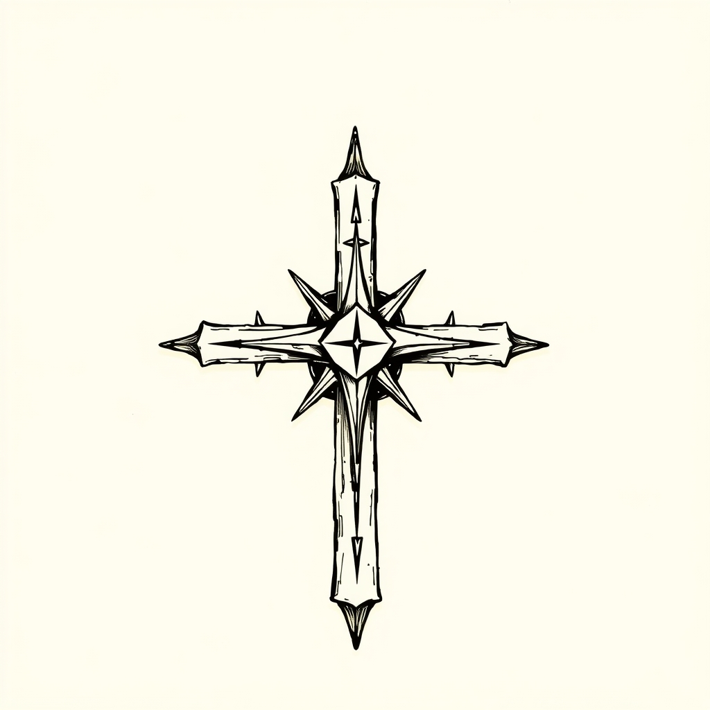 croix garnie de pointes
