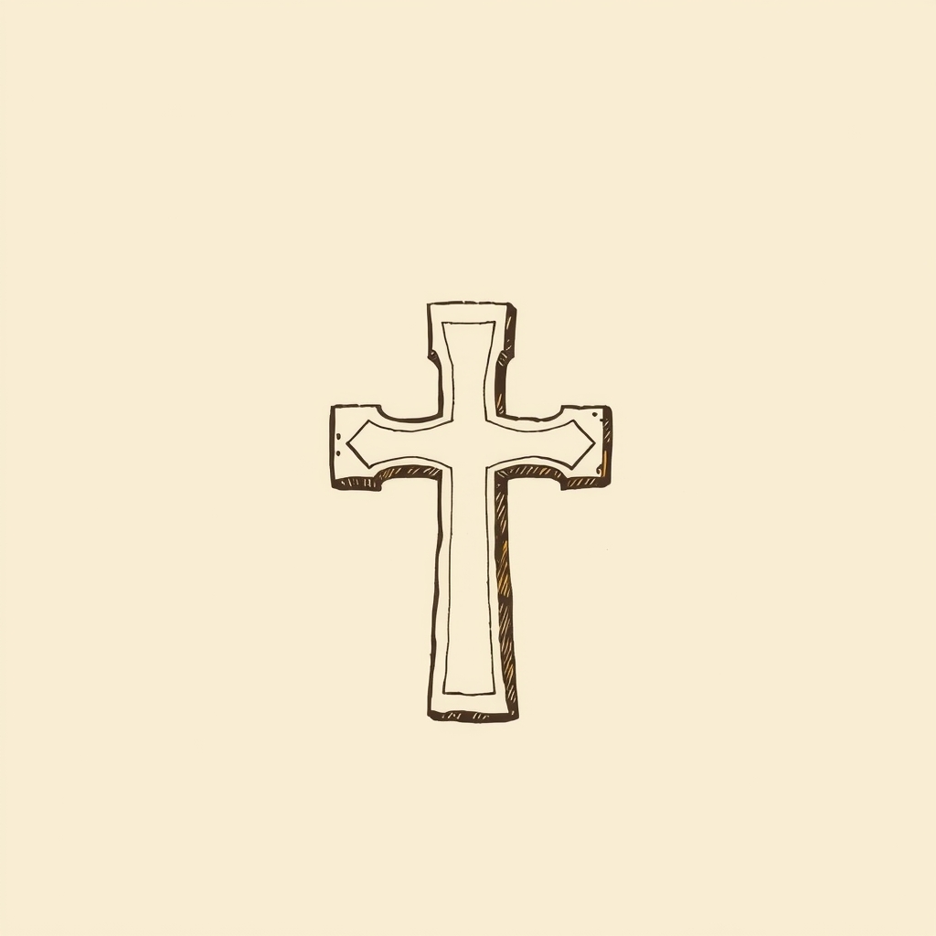 croix gravée sur une pierre