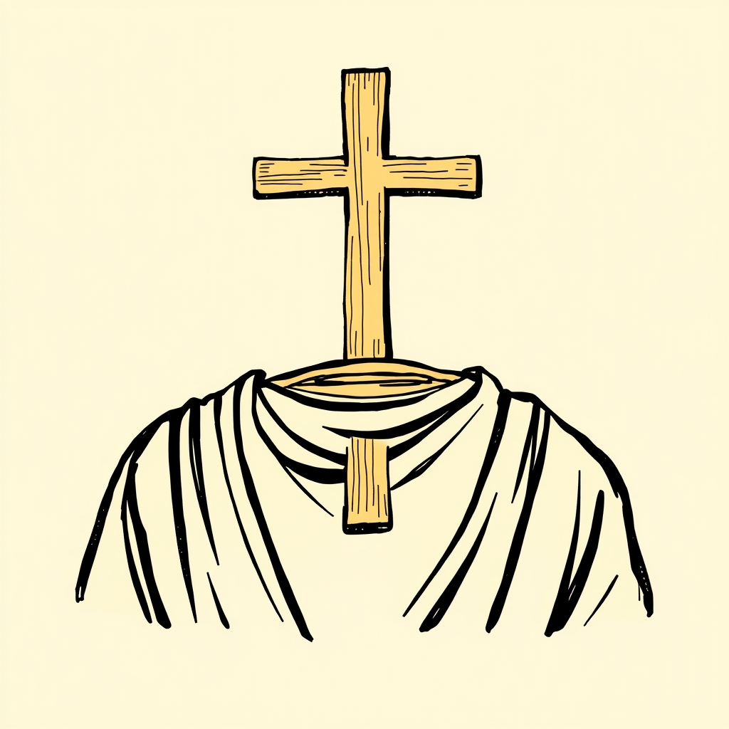 croix sur l'épaule