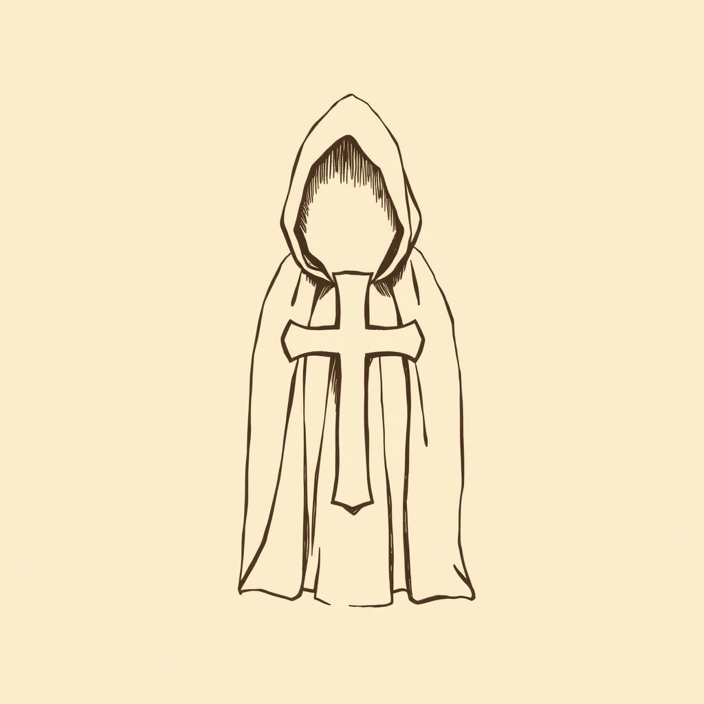 cross (under the cloak)