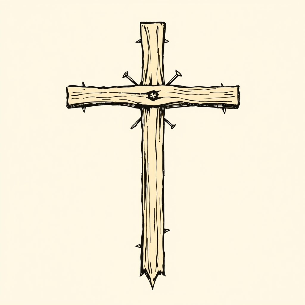 Croix avec clous