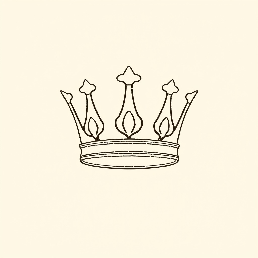 Couronne à trois fleurons lisses