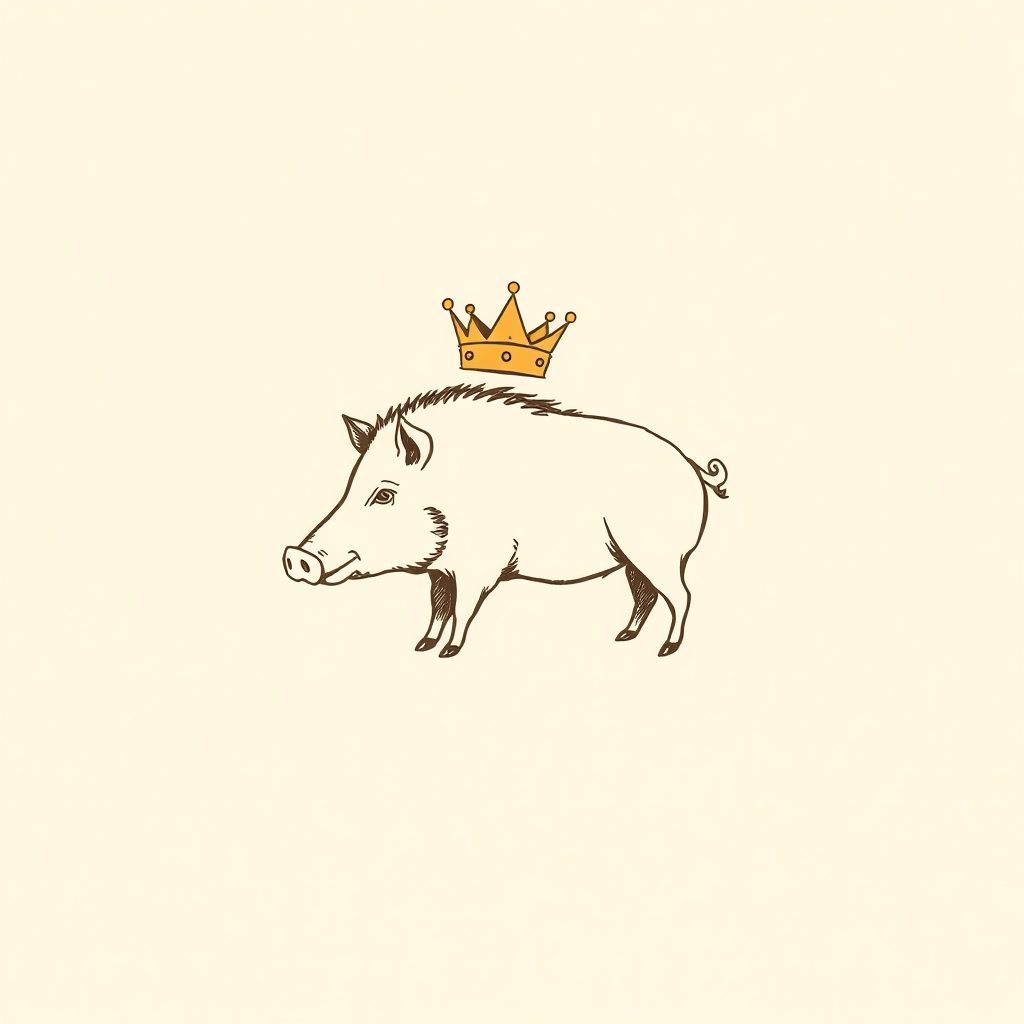 crowned boar or pig
