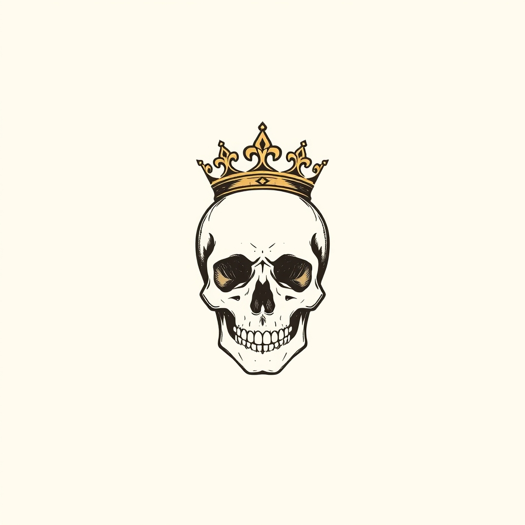 tête de mort couronnée