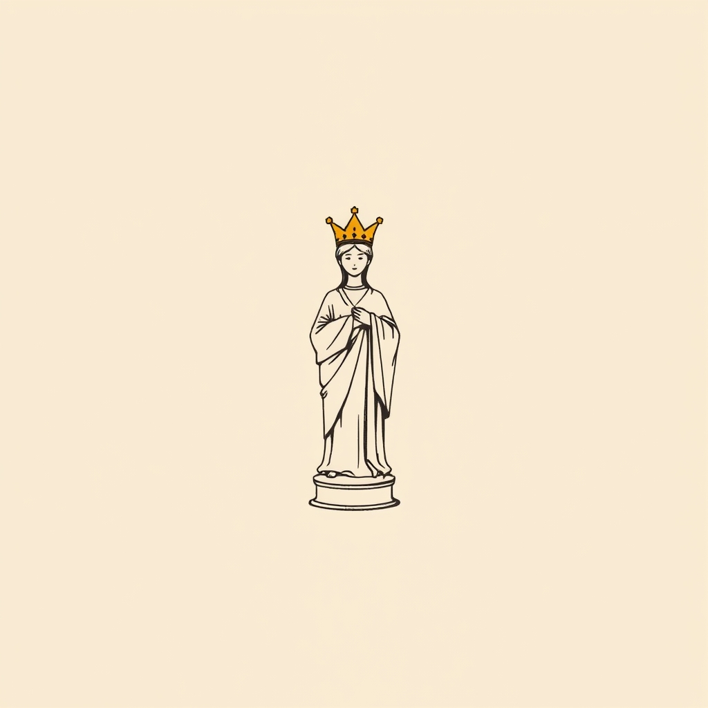 Statue couronnée