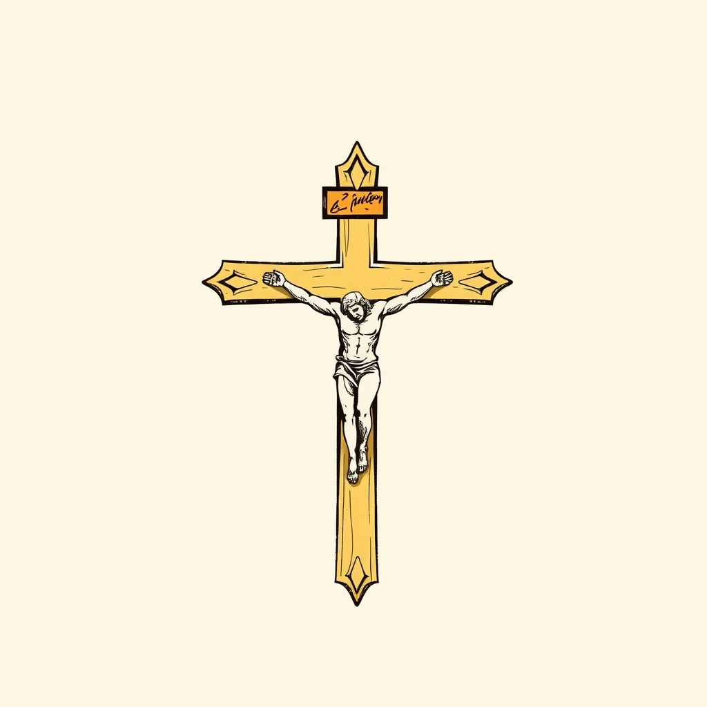 crucifix avec marteau et tenailles