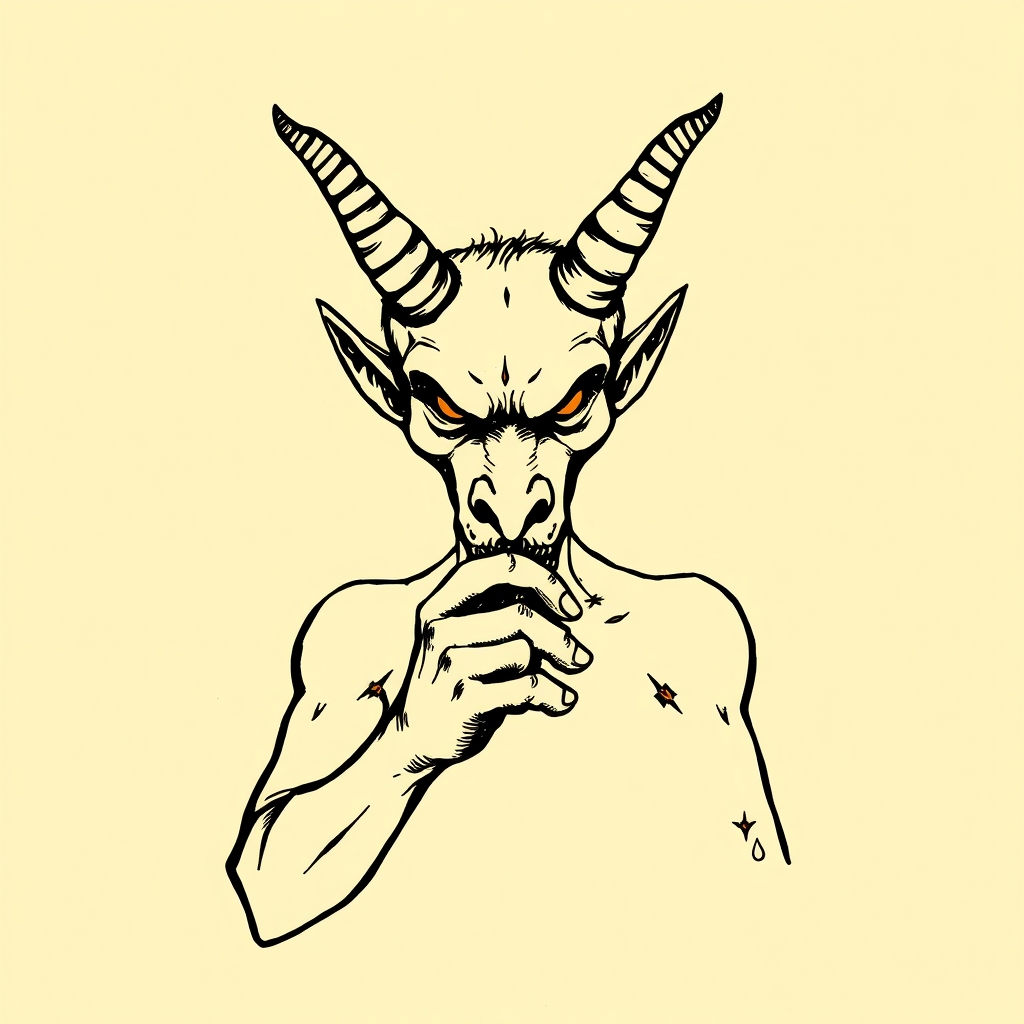 demon held by the nose