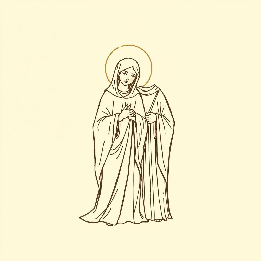 représentée avec son mari saint Germer