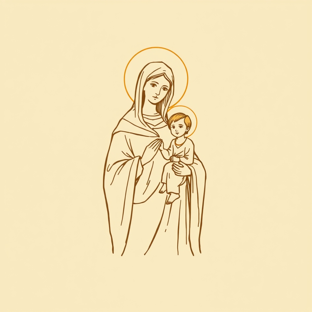 représentée avec son fils saint Amalbert