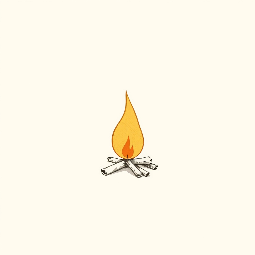 représentation d'un incendie éteint