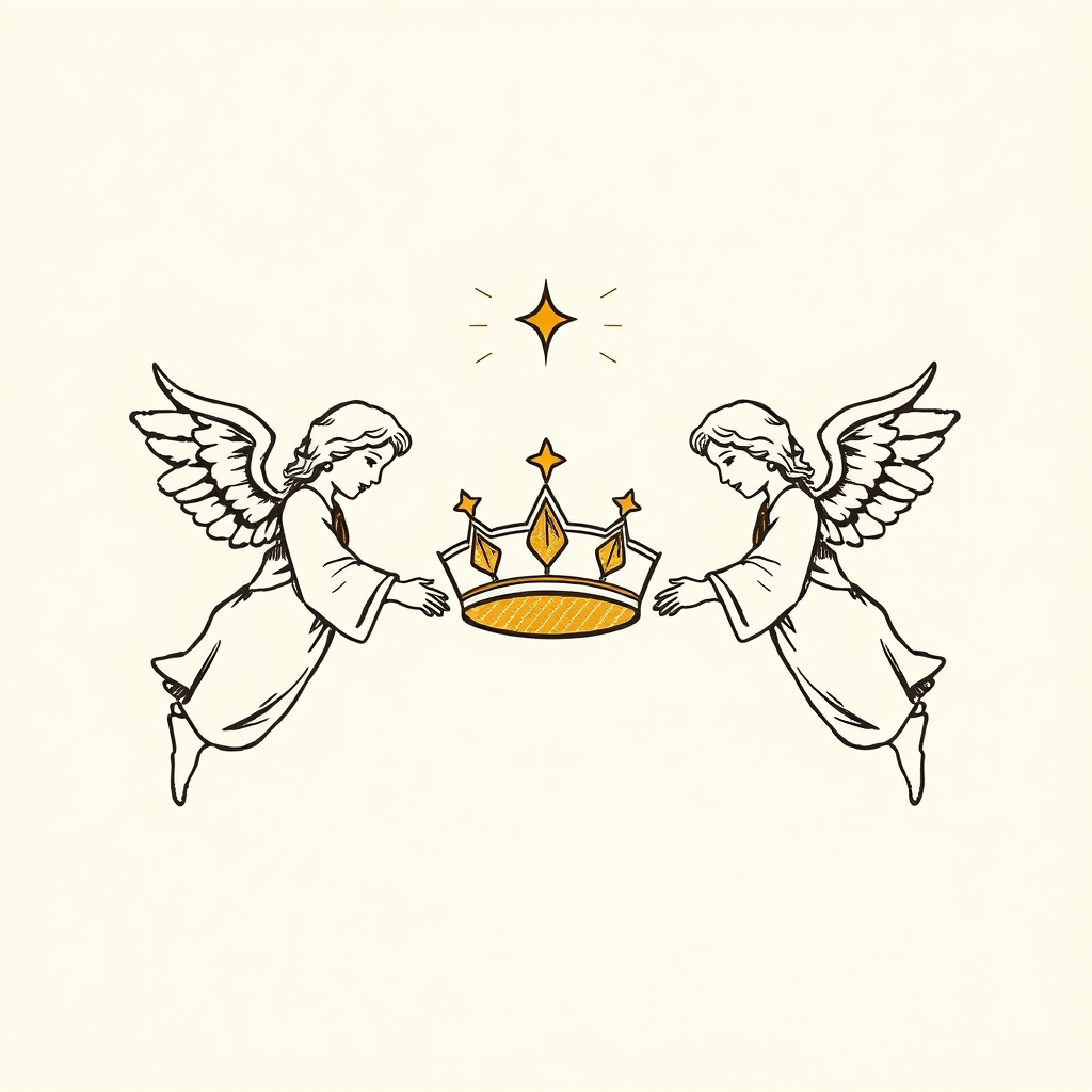 Diadem held by two angels