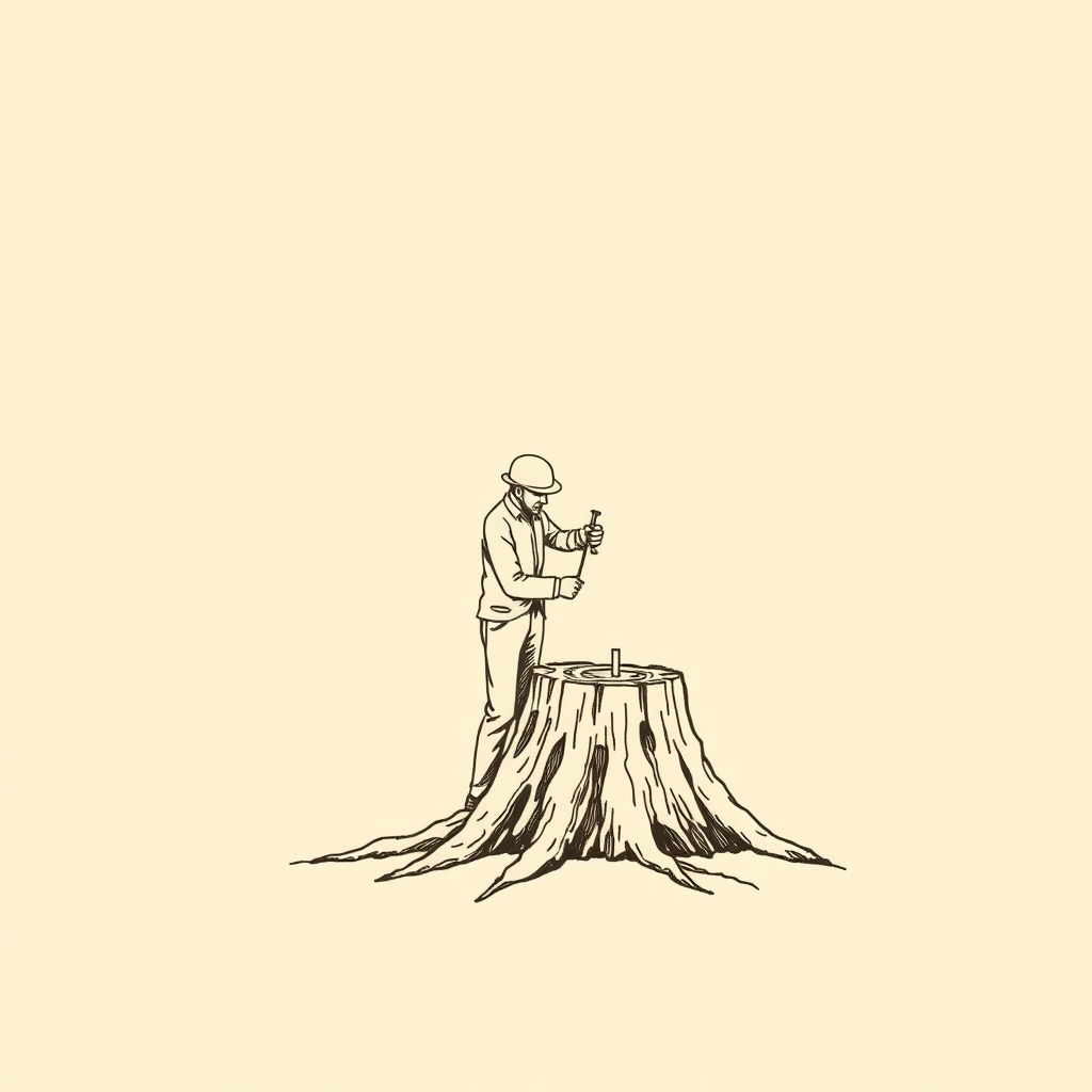 dirigeant des abatis d'arbres