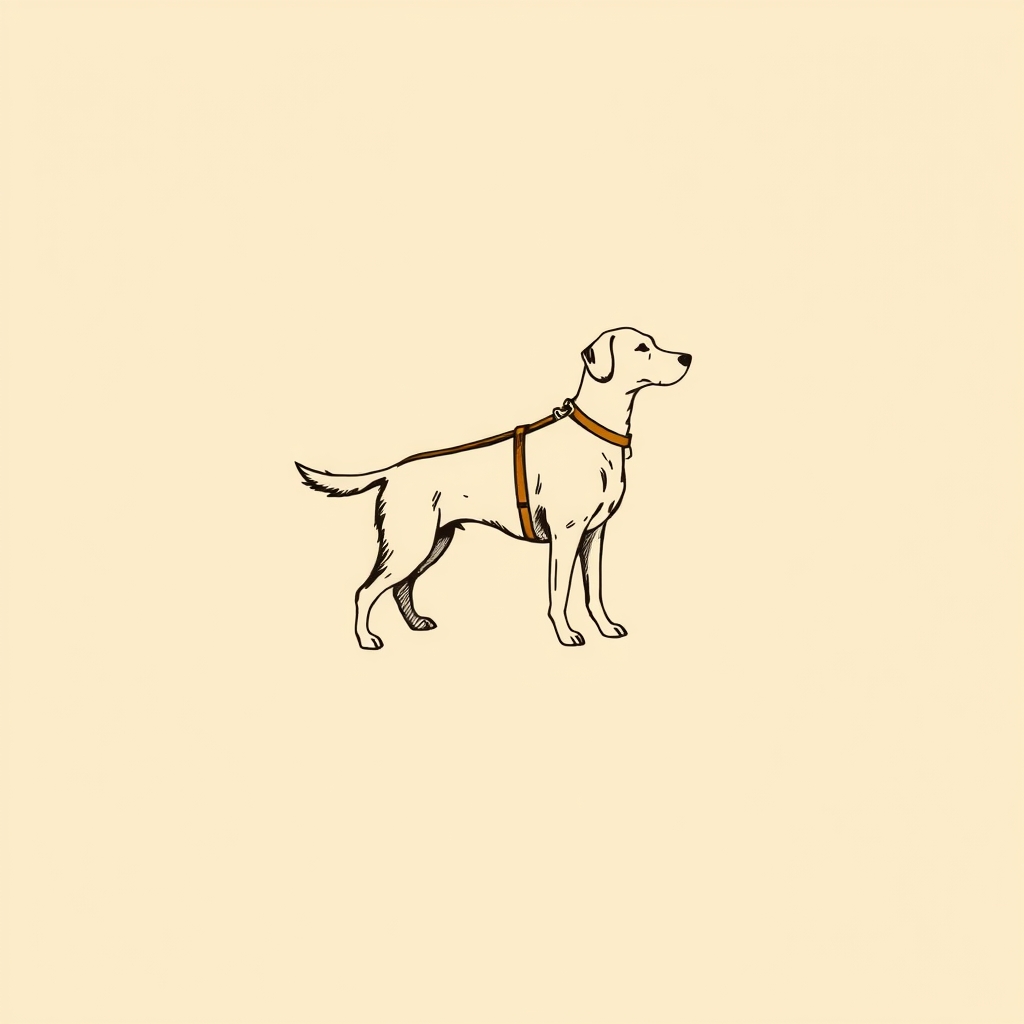 dog on a leash