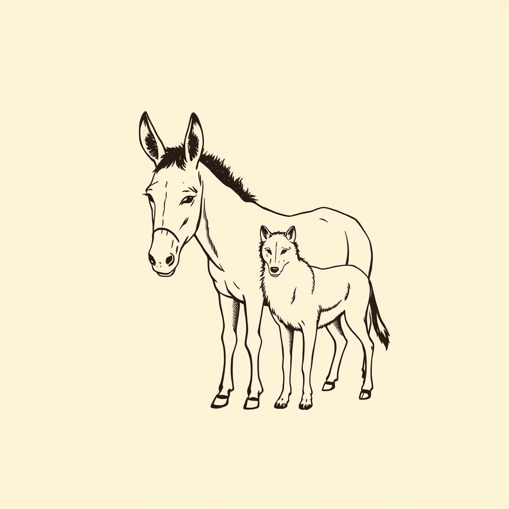 âne et loup