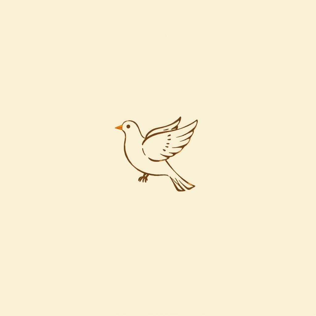 dove on her head