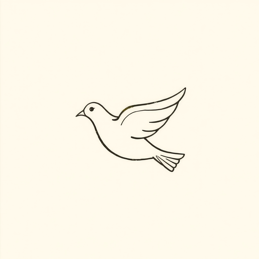 dove-shaped head escaping from the neck