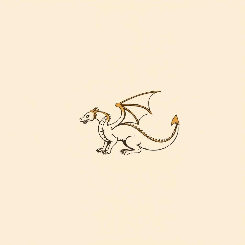 dragon under his feet