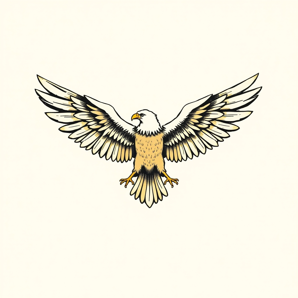 águila con las alas desplegadas