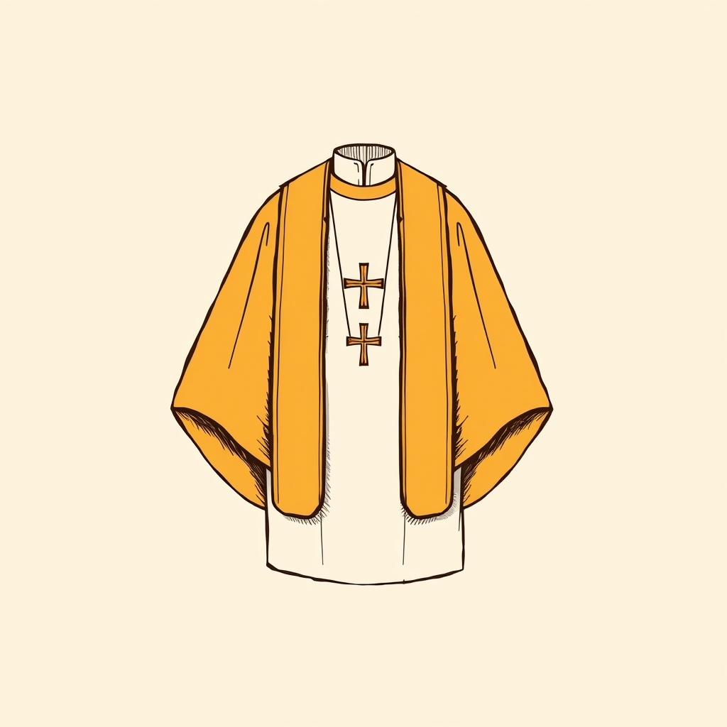 hábitos episcopales sobre un cilicio